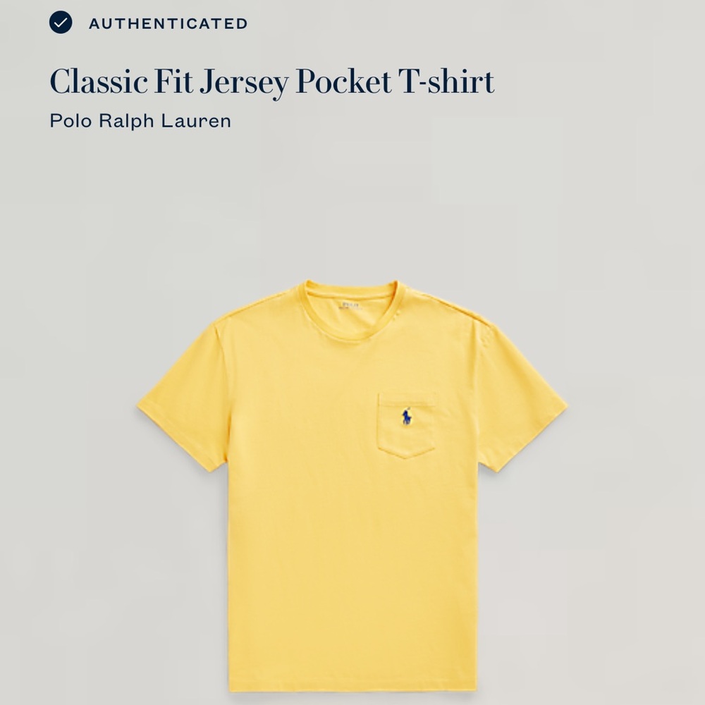 Polo Ralph Lauren Yellow Short Sleeve Tee